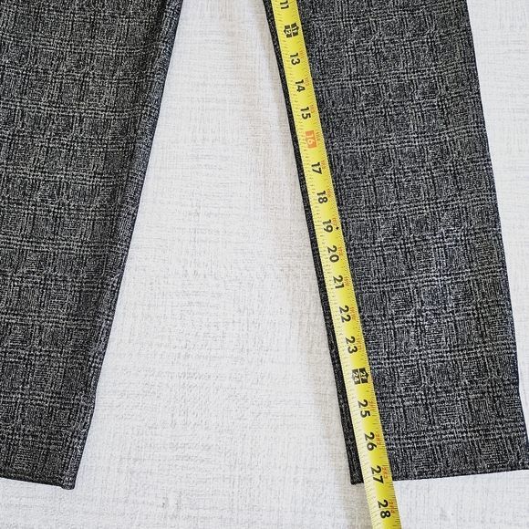 🆕️Banana Republic Modern Sloan Skinny-Fit Gray Metallic Plaid Pant SZ 2 - Picture 11 of 12